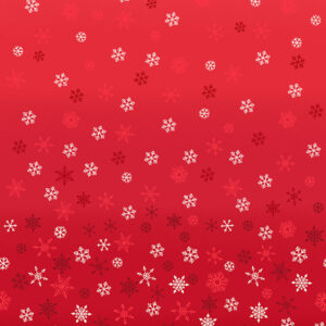 Makower Fabrics Scandi Christmas Red Ombre Snowflakes