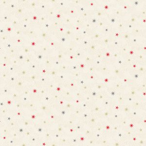 Makower Fabrics Scandi Christmas Multi Stars on Cream