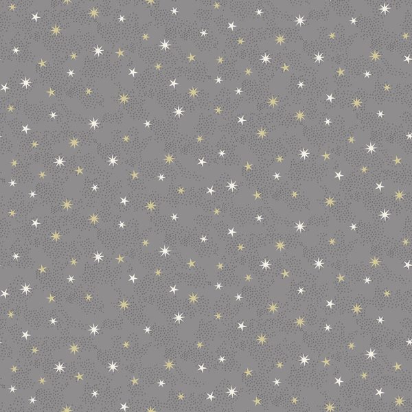 Makower Fabrics Scandi Christmas Stars on Grey