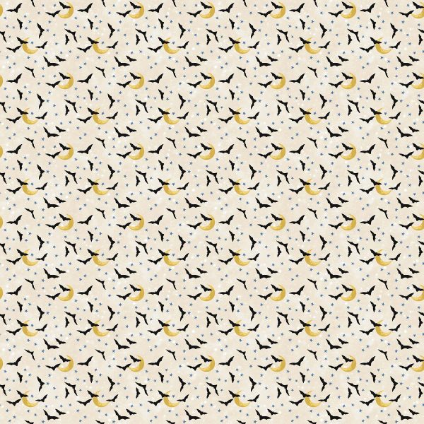 Northcott Fabrics Hocus Pocus Bats on Cream