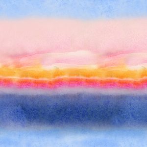 3 Wishes Fabric Snowfall on the Range Watercolour Sunset