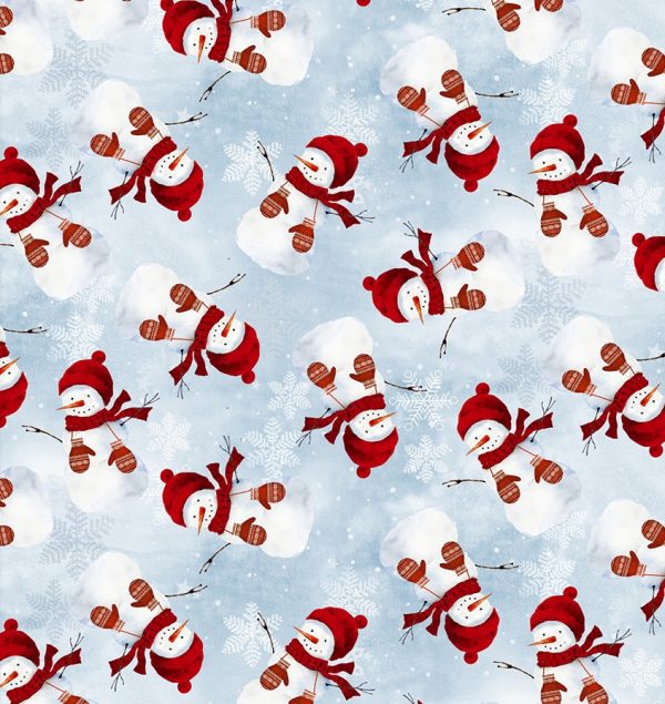 3 Wishes Fabric A Christmas to Remember Snowmen