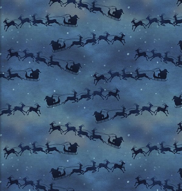 3 Wishes Fabric A Christmas to Remember Santa's Sleigh