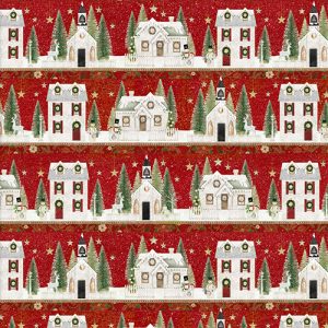 3 Wishes Fabric French Countryside Christmas Village Houses