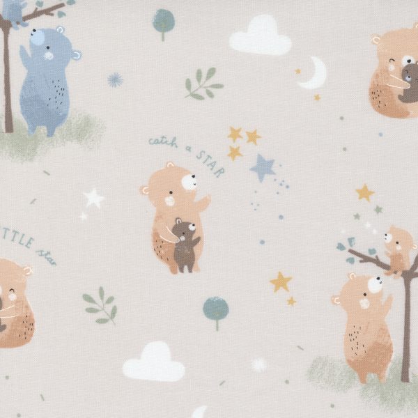 Moda Fabrics D is for Dream Baby Bears on Grey