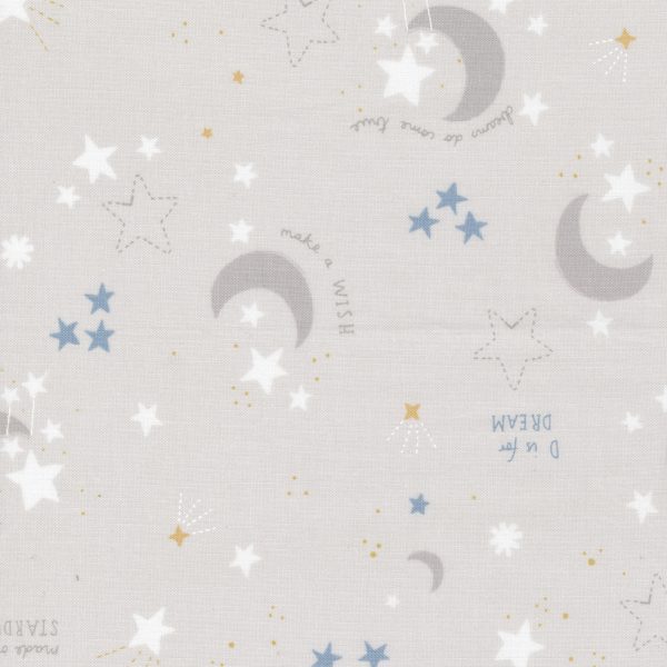 Moda Fabrics D is for Dream Stardust on Grey