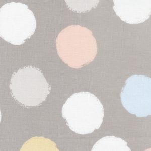 Moda Fabrics D is for Dream Large Polka Dots on Grey