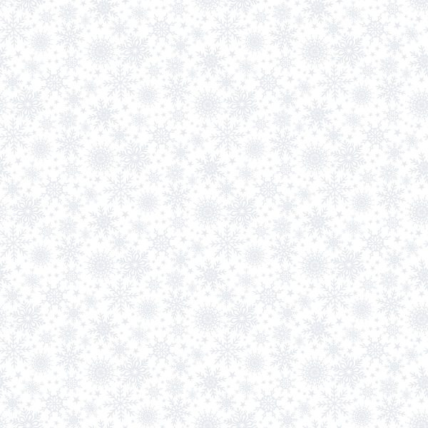 Northcott Fabrics Angels on High White on White Snowflakes