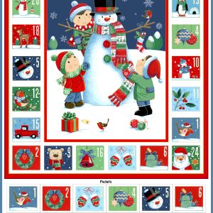 Makower Fabrics Santa's Christmas Advent Calendar Panel