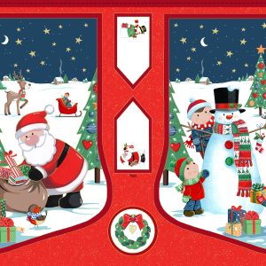 Makower Fabrics Santa's Christmas Stocking Panel