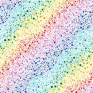 Wilmington Fabrics Bubble Up Rainbow Blender White