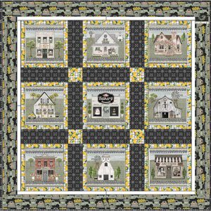 3 Wishes Fabric White Cottage Farm Village Quilt Pattern