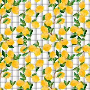 3 Wishes Fabric White Cottage Farm Lemons